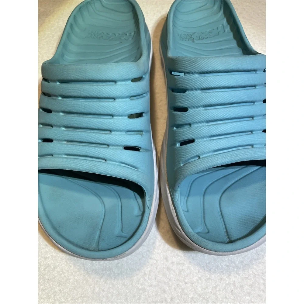 Hoka One One Ora Recovery Sandals‎ Mens Size 10 Slide Slip On Blue Shoes